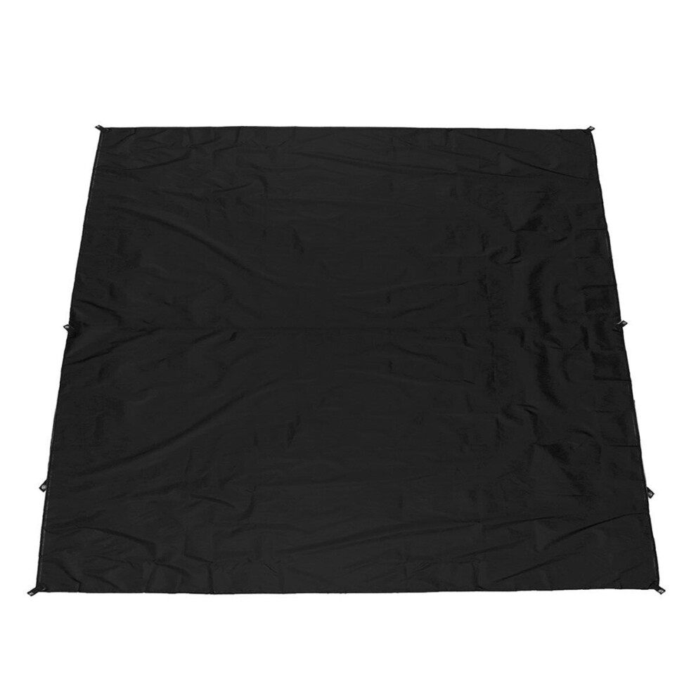 (Black) 300x300cm Outdoor Camping Tent Sunshade Rain Sun UV Beach Canopy Awning Shelter Beach Picnic Mat Ground Pad Tent Sunshade