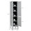Costway 5 -Tier Bathroom High Storage Cabinet Freestanding Organizer 2 Shelves 2