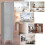 Costway 5 -Tier Bathroom High Storage Cabinet Freestanding Organizer 2 Shelves 3