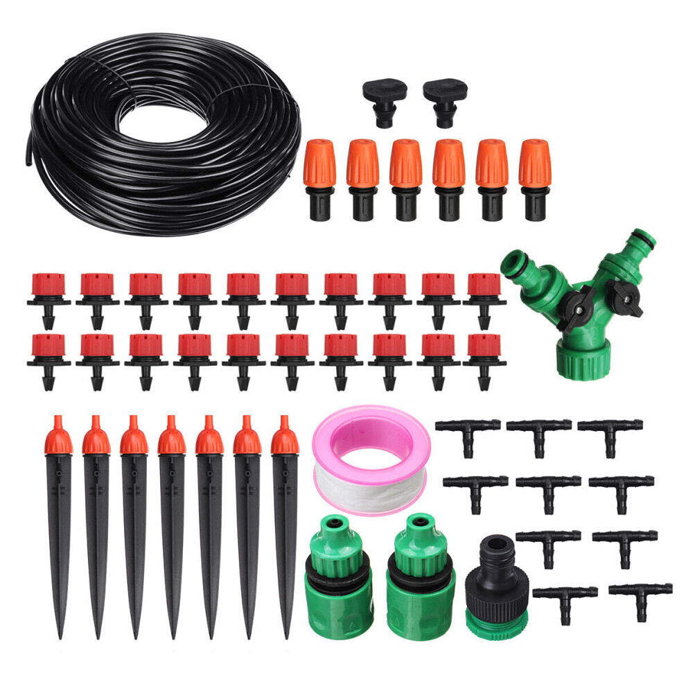 (25m) 10/25m Hose Irrigation Dripper Watering Kit Automatic Irrigation System Garden Cooling Tool Kits