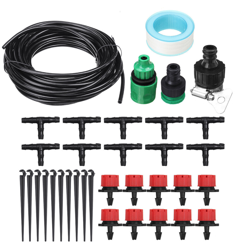 (10m) 10/25m Hose Irrigation Dripper Watering Kit Automatic Irrigation System Garden Cooling Tool Kits