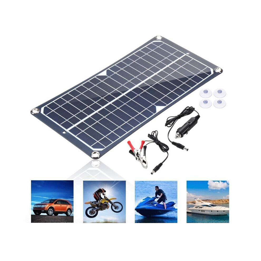 100W 18V Monocrystalline Solar Panel Dual USB Portable Battery Charger Car RV Boat Portable Charger Outdoor Camping Travel