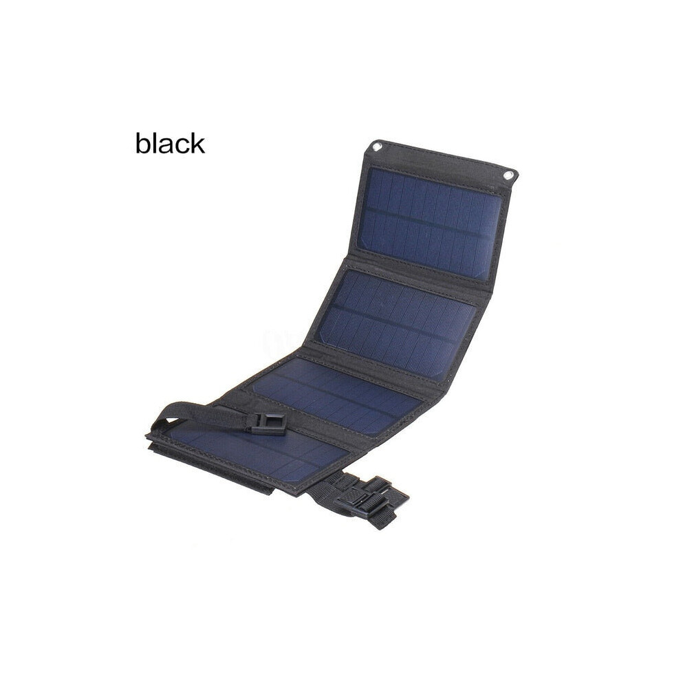 (Black) 20W USB Solar Panel Charger Portable Cells Charge for iPhone iPad Samsung Huawei Xiaomi Sony OPPO Vivo Nokia Dropshipping