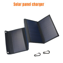 (only solar charger) 28W Solar Panels Portable Folding Foldable Waterproof Dual 5V/2.1A USB DC 18V 12V Solar Panel Charger for Phone Car RV Battery