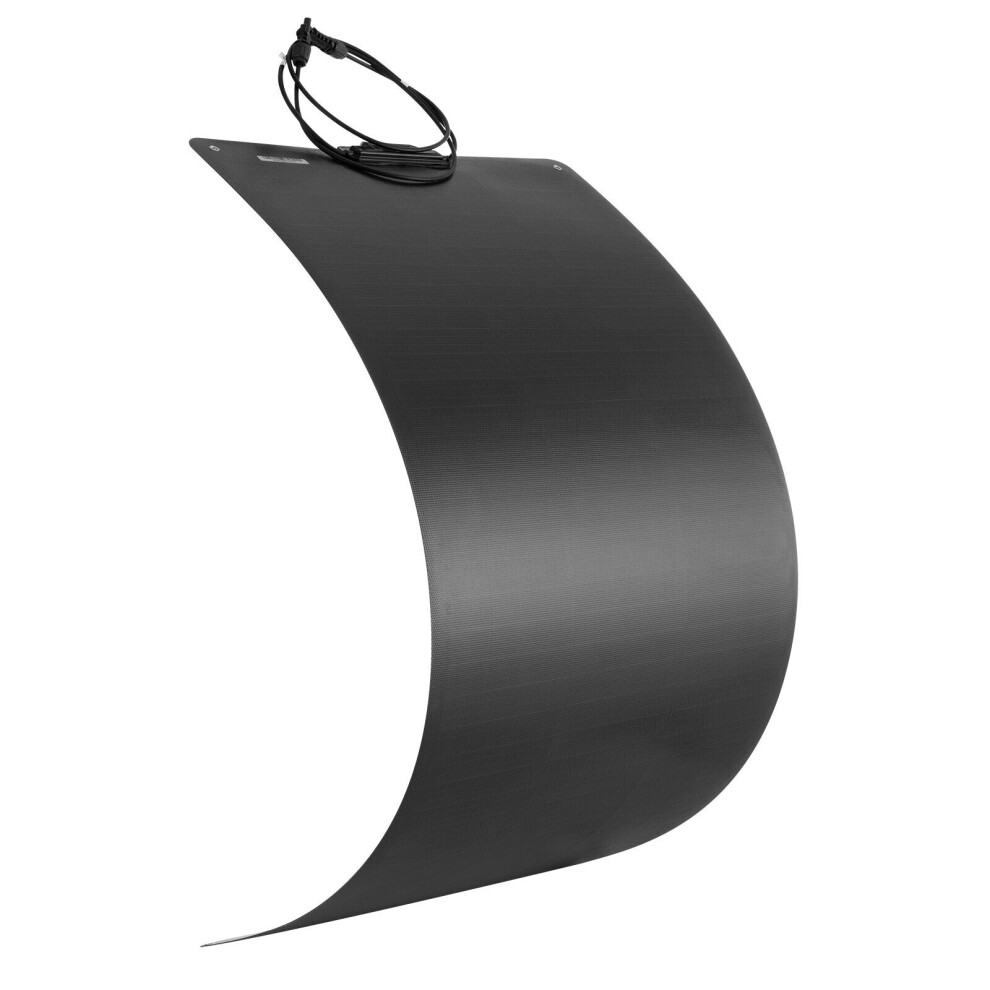 100W 12V Monocrystalline Solar Panel Flexible 245 Degree Bendable For Rv Tent Roof Boat Cabin Marine Camping 44.49 X 20.47 X 1.26 Inches 6112212501894