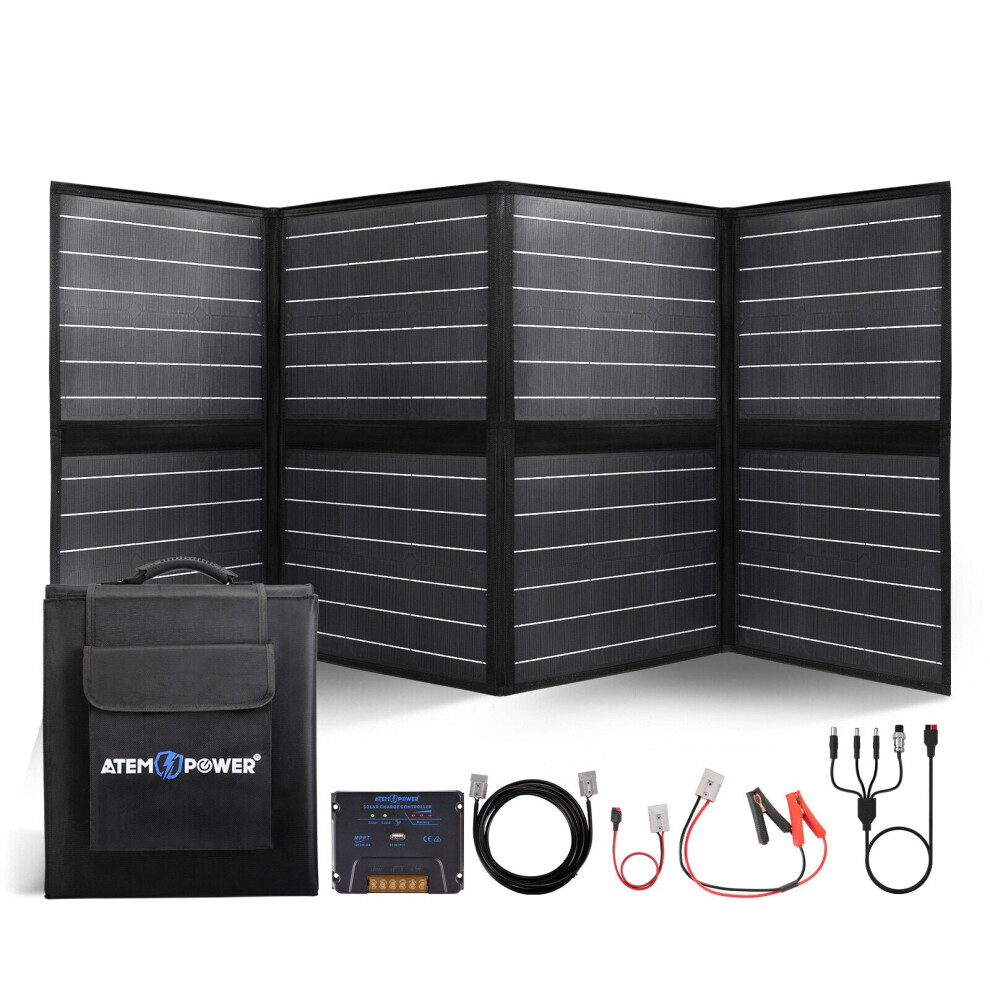 200W Portable Monocrystalline Solar Panel Equipped With 20A Mppt Charger Controller Suitable For Outdoor Rv Boat Camping 6112212501948