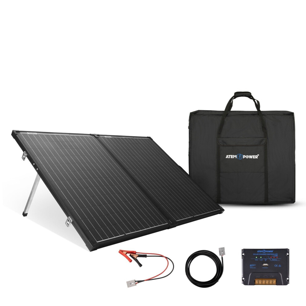 200W Monocrystalline Solar Panel Without Glass Portable Solar Suitcase Equipped With 20A Mppt Controller For 12V Batteries Rv Camping Power 6112212501924