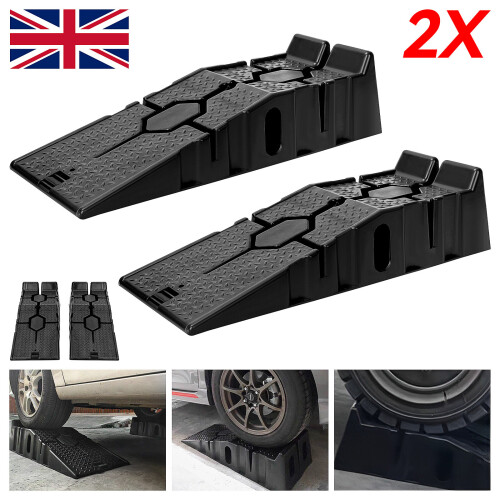 Duty 5 Ton Low Rise Car & Van Ramps Plastic Strong & Heavy Duty Pair on ...