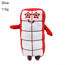 (White number 10) Numberblocks children's doll digital building block plush toy early childhood education