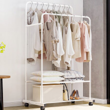 Heavy Duty Metal Clothes Rail Storage Shelf Trolley Cart