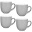 Set of 4 Grey Gloss Effect Tea Coffee Mugs Cups Kitchenware Hot Drink 350ml 2