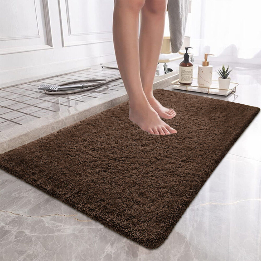 (80cm x 150cm (2ft 8" x 5ft)., Brown) Non Slip Rug  Area Rug Living Room Bed Room