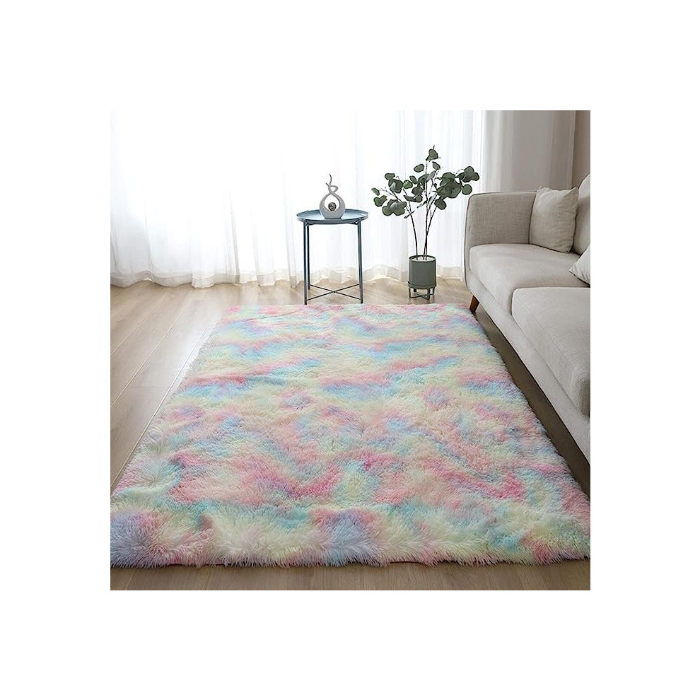 (120cm x 170cm (4ft x 5ft 8")., Rainbow) Non Slip Rug  Area Rug Living Room Bed Room