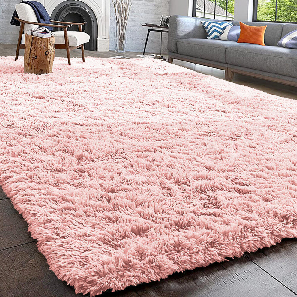 (200cm x 290cm (6ft 8" x 9ft 7")., Pink) Non Slip Rug  Area Rug Living Room Bed Room