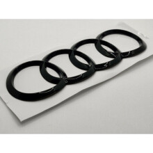 AUDI Sign Tailgate Rings Black Emblem
