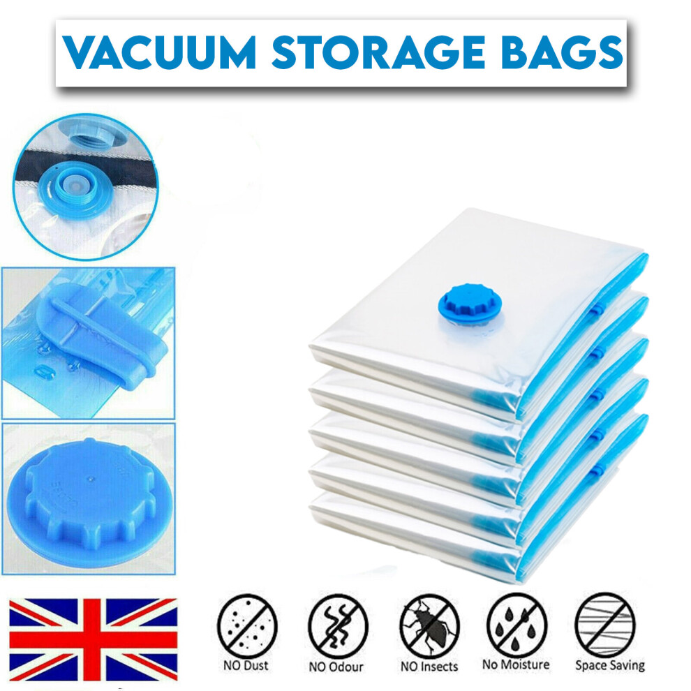 (Small (70cm x 50cm), 1) Strong Vacuum Storage Space Saving Bags Vac Bag