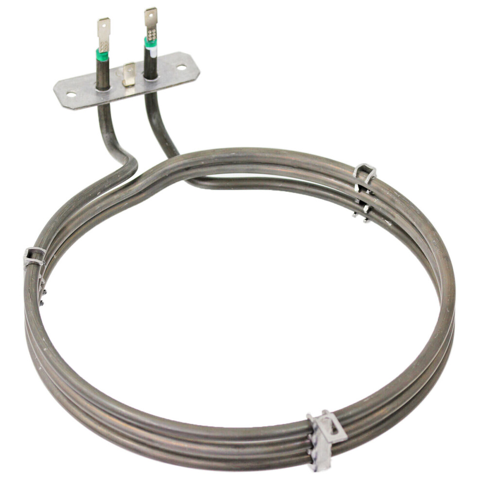 Spares2go 3 Turn Heating Element For Rangemaster / Leisure / Flavel 55 90 110 Fan Oven Cooker (2500W)