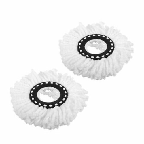 (2 REPLACEMENT MOP HEADS) DIVCHI Spin Mop And Bucket Set Floor Cleaning