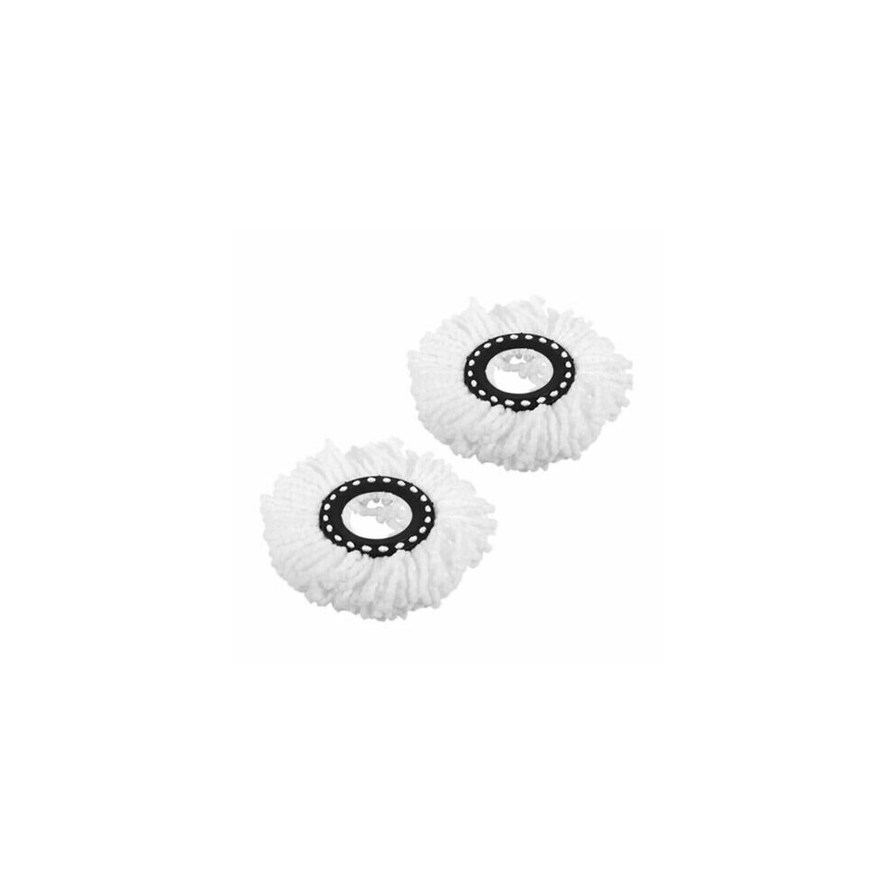 (2 REPLACEMENT MOP HEADS) DIVCHI Spin Mop And Bucket Set Floor Cleaning