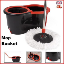 (FULL MOP SET N 2 HEADS) DIVCHI Spin Mop And Bucket Set Floor Cleaning