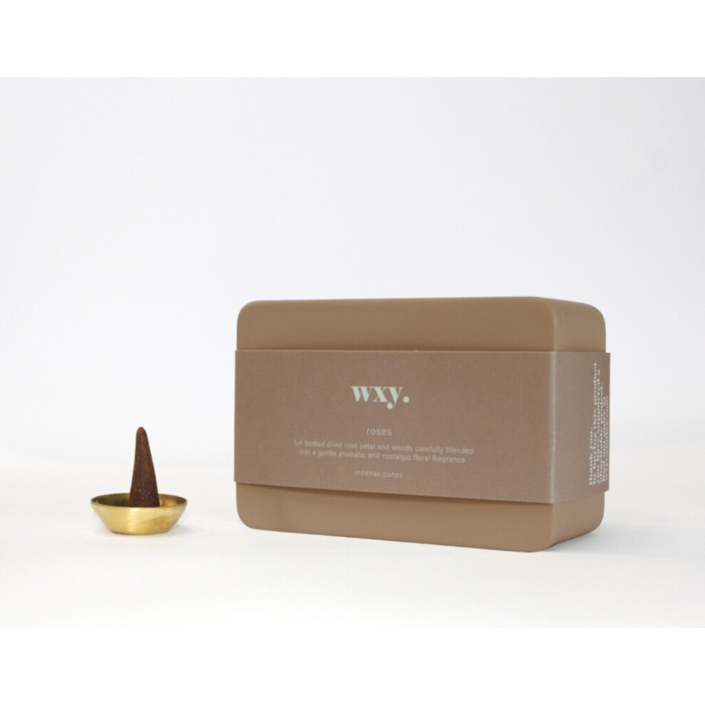 WXY. Incense Cones & Holder - Roses