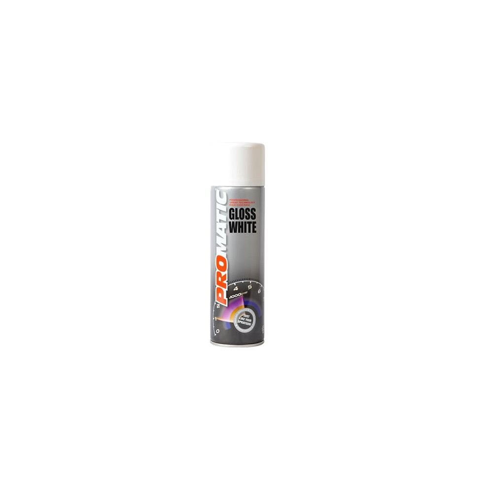 Promatic Gloss White Aerosol Gw500 - 500Ml 5055574900091