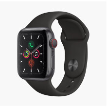 Apple Watch Series 5 Cellular 40mm GPS Space Grey Case Black Strap - Refurbished