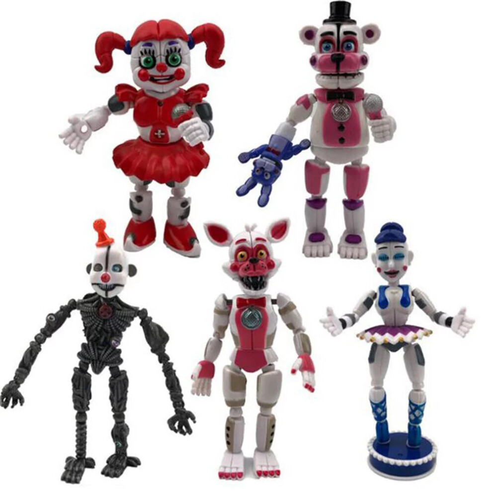 Five Nights At Freddy's FNAF 6'' Action Figures Sister Location Lightening Movable Joint Action Figures Gift Toys