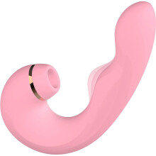 3-in-1 Silicone Clitoris and G-Spot Tongue Licking and Suction Vibrator with Shock Function