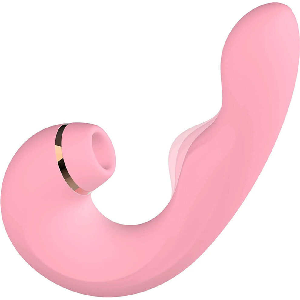 3-in-1 Silicone Clitoris and G-Spot Tongue Licking and Suction Vibrator with Shock Function