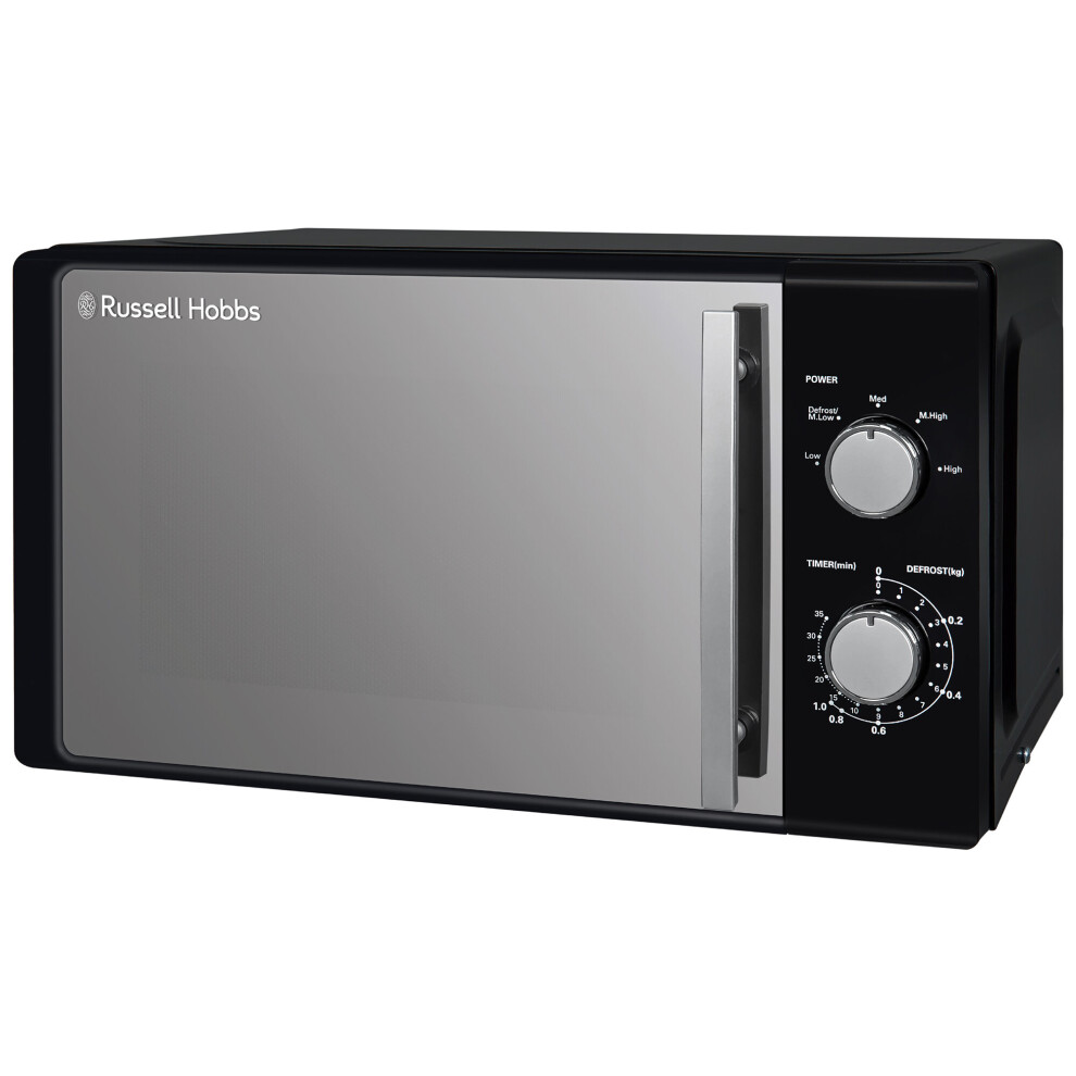 Russell Hobbs 20 Litre 800W Black Solo Manual Microwave RHM2060B