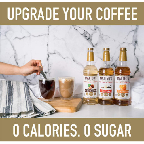 Matteo's Sugar Free Hazelnut 750ml Coffee Flavoring Syrup 1