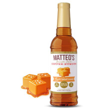 Matteo's Sugar Free Salted Caramel 750ml Coffee Flavoring Syrup