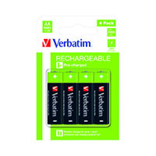 Verbatim Verbatim AA Rchb Batteries Pk4