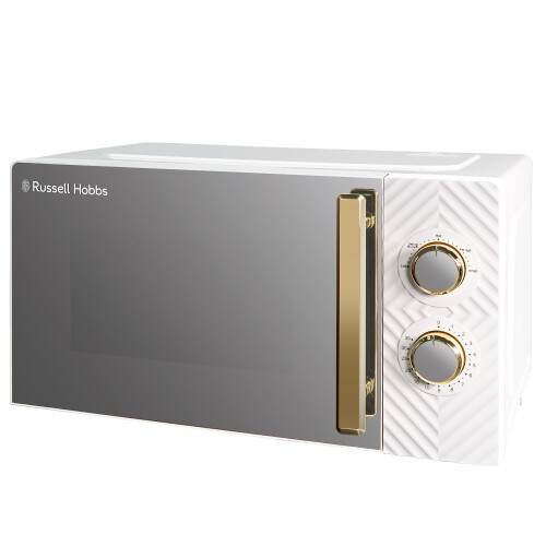 Russell Hobbs Microwave 17L 700W Manual Groove Design White RHMM723