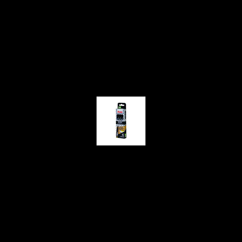 Pentel Perm Marker Fine Blk Pk4