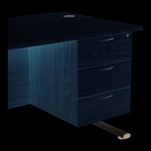 Jemini 3 Drw Fixed Ped Nova Oak