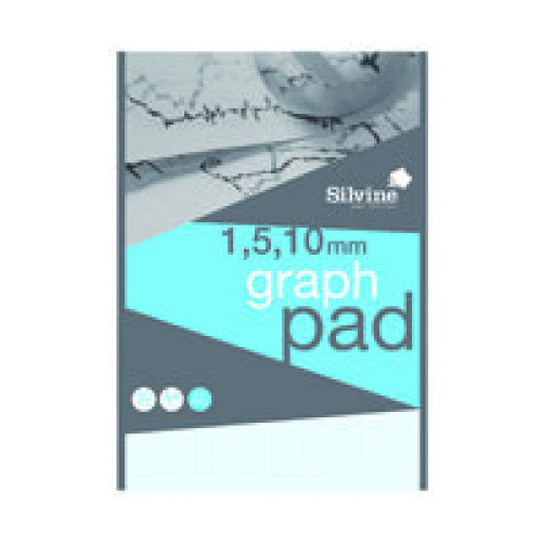 Silvine Graph Pad 1/5/10 50shts A4