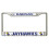Kansas Jayhawks License Plate Frame Chrome w/Color Logo 1