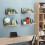 2Pcs Wooden Floating Shelves Wall Mounted Display Storage Decor 2