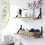 2Pcs Wooden Floating Shelves Wall Mounted Display Storage Decor 1