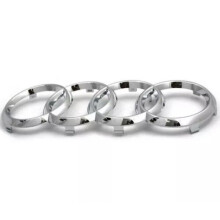 Audi Silver Front Grille Emblem 4 Ring Logo 285mm x 99mm
