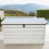 Living And Home 350L White Steel Lockable Waterproof Garden Storage Box 3