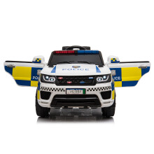 12V Electric Car for Kids Police Ride On SUV Car W/ Remote/Music/Light
