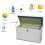 Living And Home 350L White Steel Lockable Waterproof Garden Storage Box 9