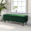Living And Home Velvet Upholstered Storage Ottoman Modern Classic Entryway Bench 1