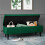 Living And Home Velvet Upholstered Storage Ottoman Modern Classic Entryway Bench 2
