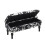 Living And Home Velvet Storage Bench Cow Print Upholster Storage Footstool 4