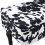 Living And Home Velvet Storage Bench Cow Print Upholster Storage Footstool 5