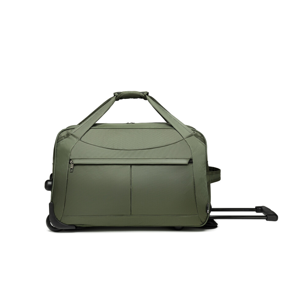 (Green) KONO FOLDABLE LARGE CAPACITY TROLLEY TRAVEL BAG